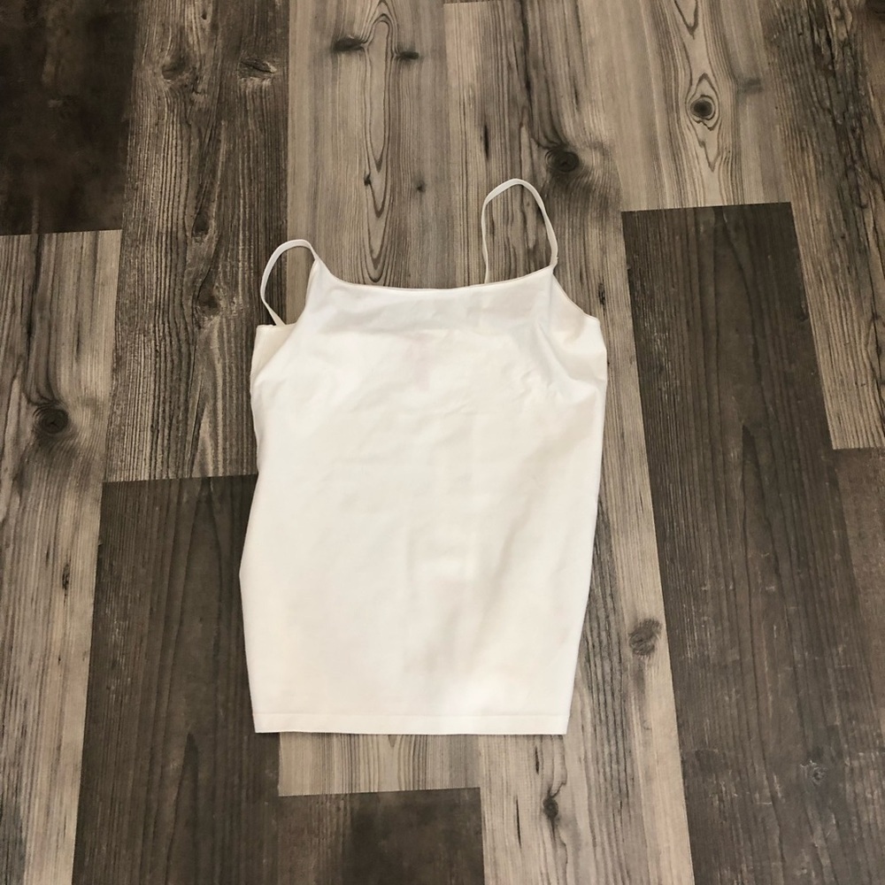 Spanx White Spaghetti Strap Tank Top 1X